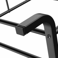 Suport dublu pentru haine si pantofi, 141.5 x 56 x 109 cm, otel, negru, Vivo, CR400